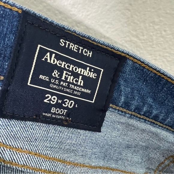 Abercrombie & Fitch Bootcut Jeans Blue Stretch Denim Medium Wash Size 29x30 - Picture 12 of 12
